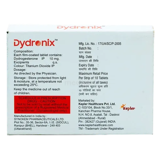 dydronix 10mg tablet 10's